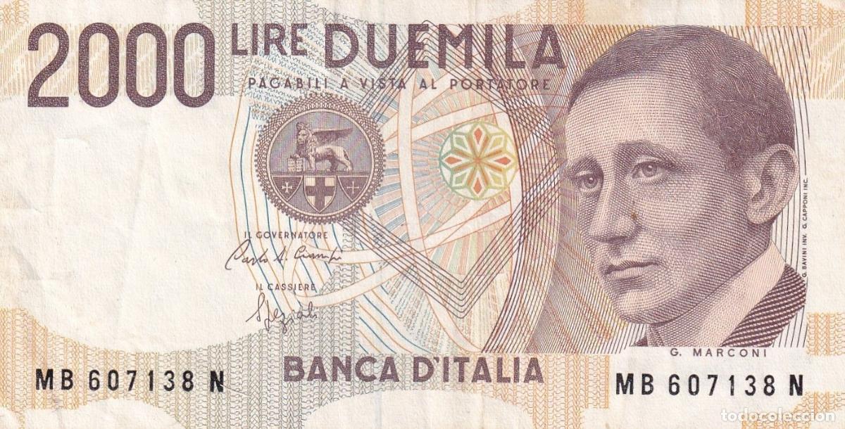 International Banknotes: CRBX1698 BILLETE ITALIA 2000 LIRAS MBC
