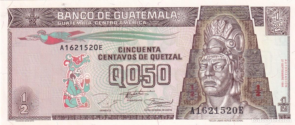 Banconote internazionali: CRBX1729 BILLETE GUATEMALA 50 CENTAVOS 1994 SIN CIRCULAR