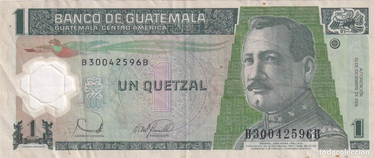 Banconote internazionali: CRBX1732 BILLETE GUATEMALA 1 QUETZAL 2006 SIN CIRCULAR