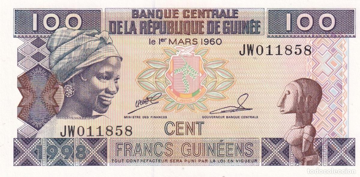 Billetes extranjeros: CRBX1737 BILLETE GUINEA 100 FRANCOS 1998 SIN CIRCULAR