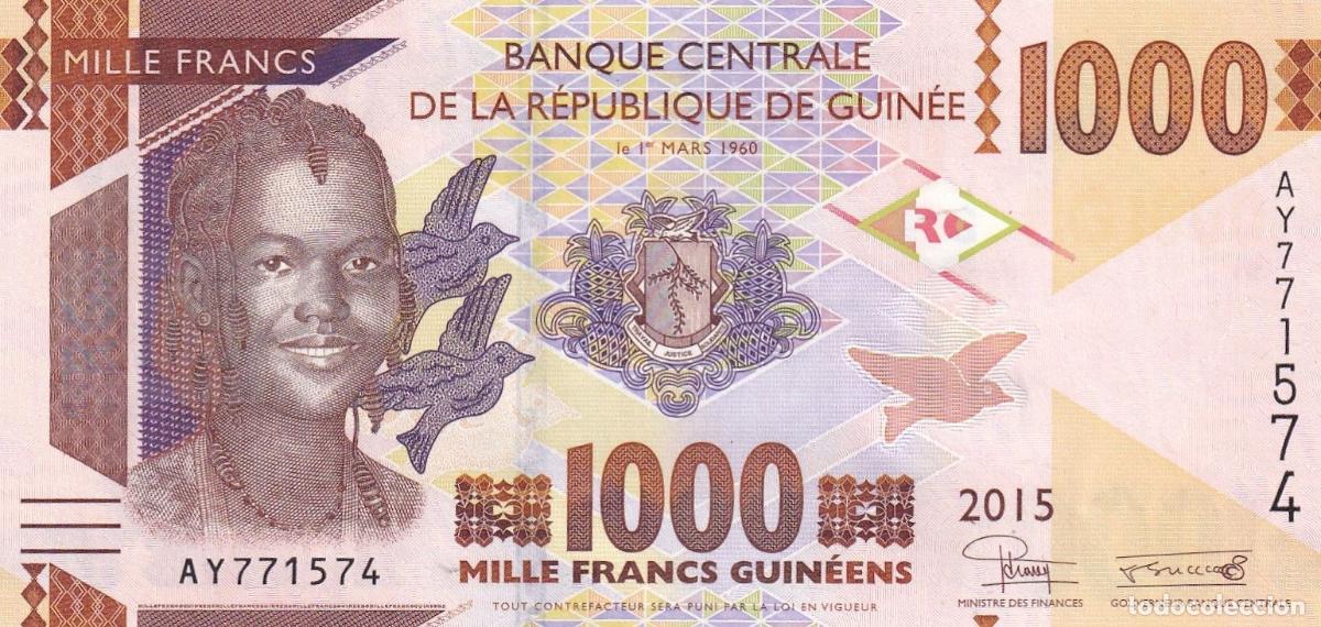 Billetes extranjeros: CRBX1738 BILLETE GUINEA 1000 FRANCOS 2015 SIN CIRCULAR