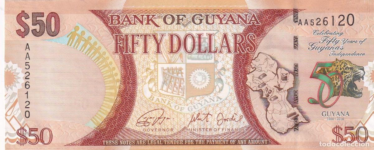 Billetes extranjeros: CRBX1741 BILLETE GUYANA 50 DOLARES 2016 SIN CIRCULAR