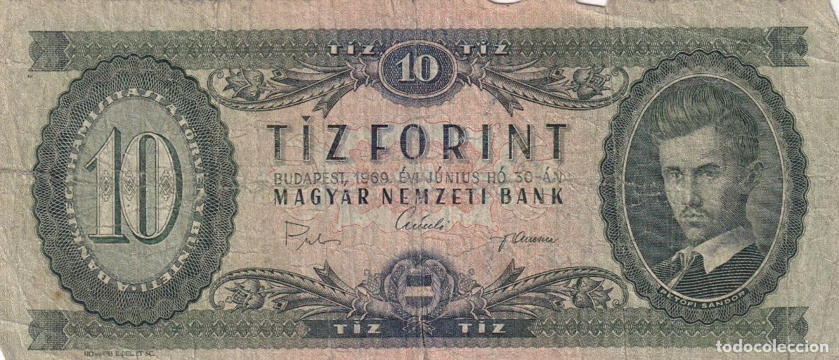 Billetes extranjeros: CRBX1756 BILLETE HUNGRIA 10 FORINT 1969 USADO