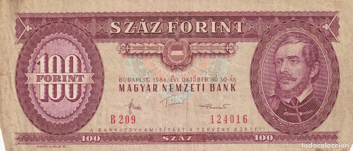 Banconote internazionali: CRBX1764 BILLETE HUNGRIA 100 CORONAS 1984 USADO