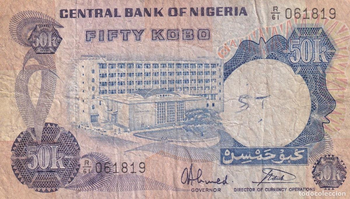 Notas Internacionais: CRBX1792 BILLETE NIGERIA 50 KOBO USADO