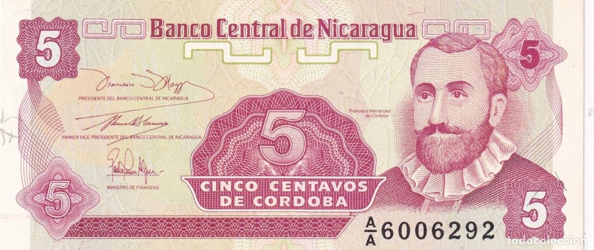 Notas Internacionais: CRBX1793 BILLETE NICARAGUA 5 CORDOBAS SIN CIRCULAR