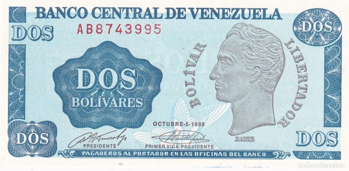 Notas Internacionais: CRBX1802 BILLETE VENEZUELA 2 BOLIVARES 1989 SIN CIRCULAR