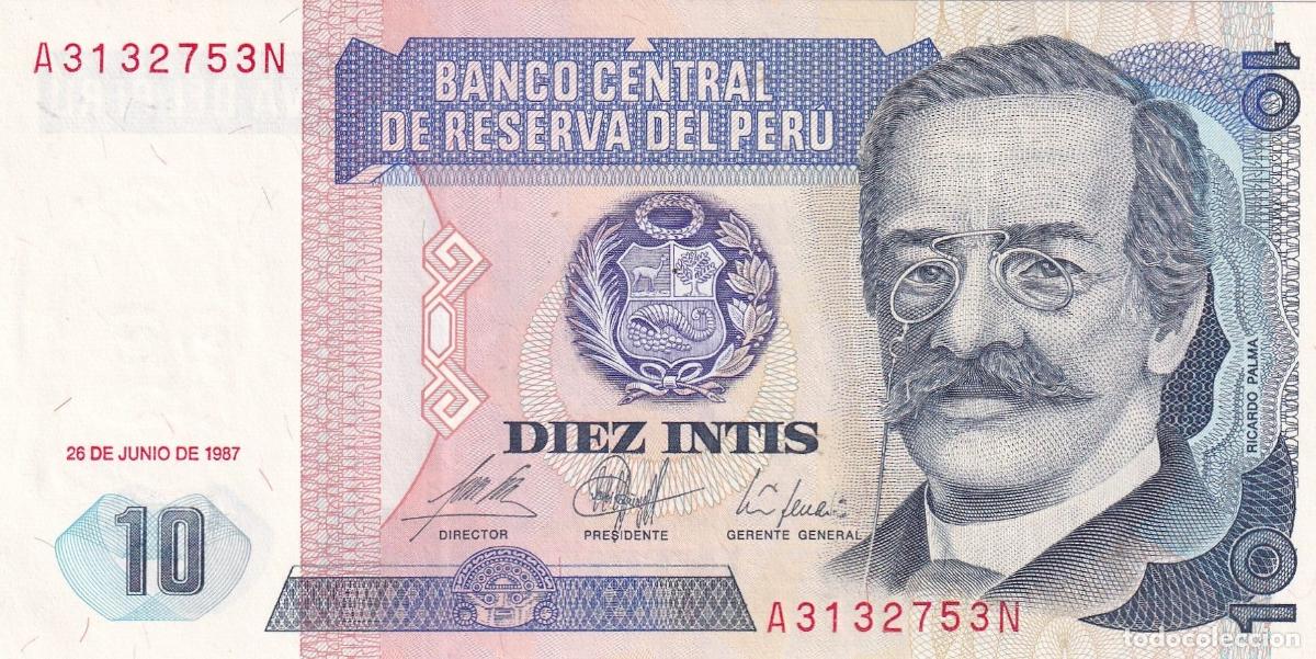 Banconote internazionali: CRBX2146 BILLETE PERU 10 INTIS 1987 SIN CIRCULAR