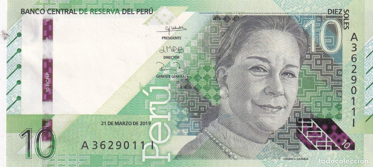 Banconote internazionali: CRBX2147 BILLETE PERU 10 SOLES 2019 SIN CIRCULAR