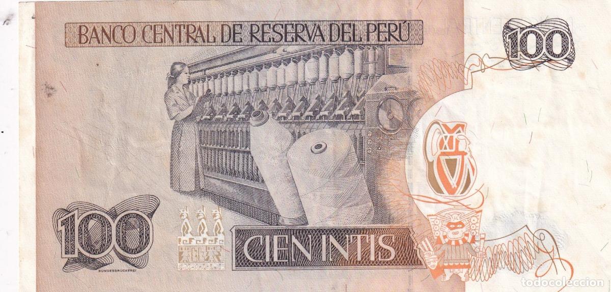 Billetes extranjeros: CRBX2149 BILLETE PERU 10 INTIS 1987 SIN CIRCULAR - Foto 2