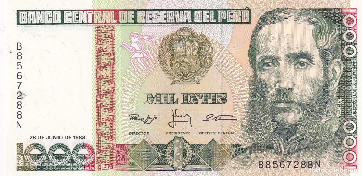 Banconote internazionali: CRBX2152 BILLETE PERU 1000 INTIS 1988 SIN CIRCULAR