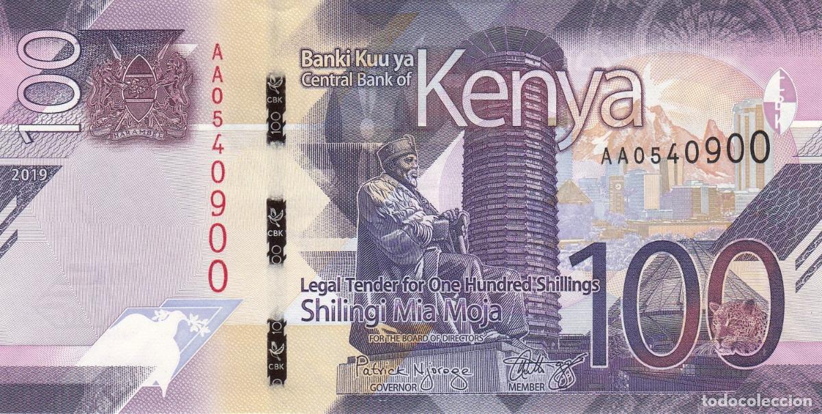 Banconote internazionali: CRJ2106 BILLETE KENIA 100 SHILLINGS 2019 P-53a SIN CIRCULAR