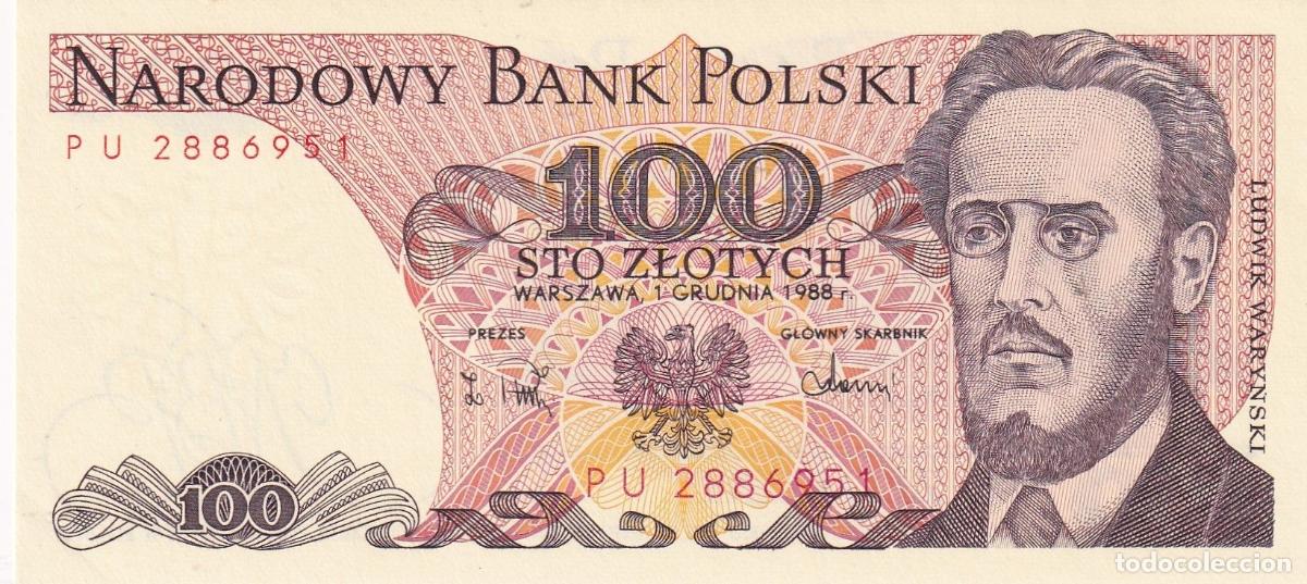 Banconote internazionali: CRBX2176 BILLETE POLONIA 100 ZLOTYCH 1988 SIN CIRCULAR
