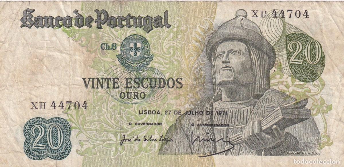 Banconote internazionali: CRBX2188 BILLETE PORTUGAL 20 ESCUDOS 1971 BC