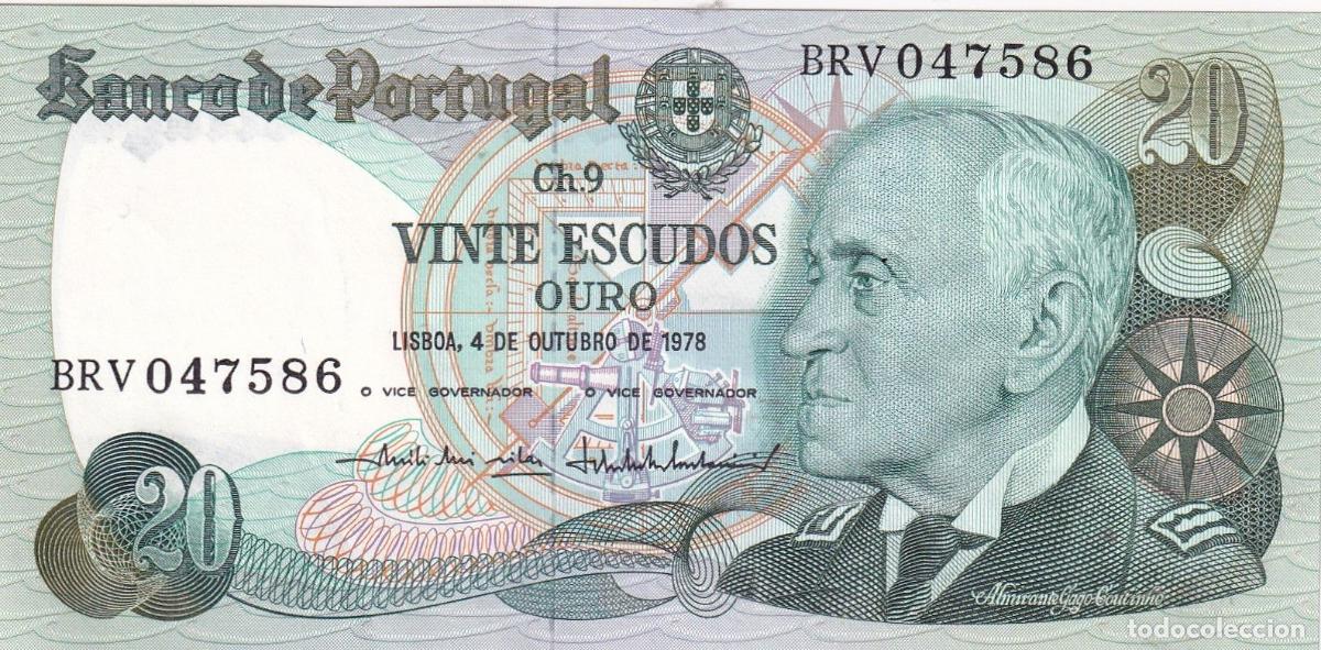 Banconote internazionali: CRBX2191 BILLETE PORTUGAL 20 ESCUDOS 1978 P-176B SIN CIRCULAR