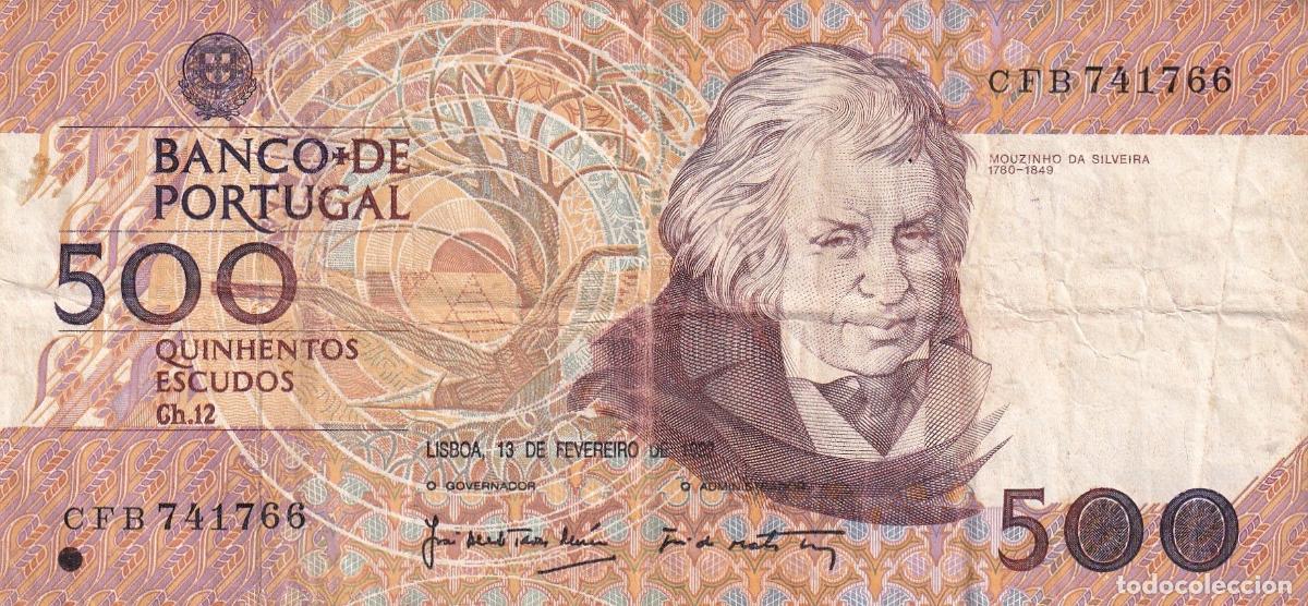 Billets internationaux: CRBX2200 BILLETE PORTUGAL 500 ESCUDOS 1982 MBC