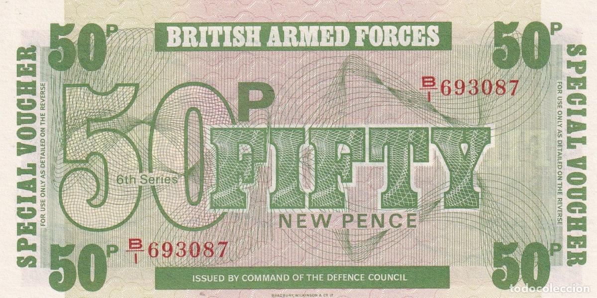 Banconote internazionali: CRBX2217 BILLETE INGLATERRA ARMED FORCES 50 NEW PENCE SIN CIRCULAR