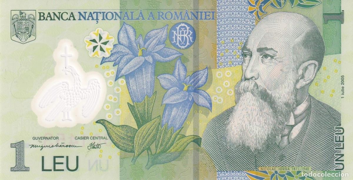 Billets internationaux: CRBX2225 BILLETE RUMANIA 1 LEU 2005 P-117 POLIMERO SIN CIRCULAR