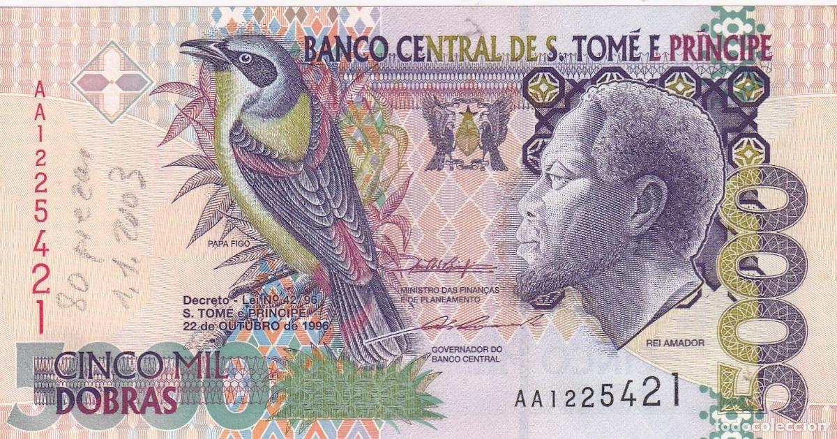 Billets internationaux: CRBX2263 BILLETE SANTO TOMES Y PRINCIPE 5000 DOBRAS 1996 SIN CIRCULAR