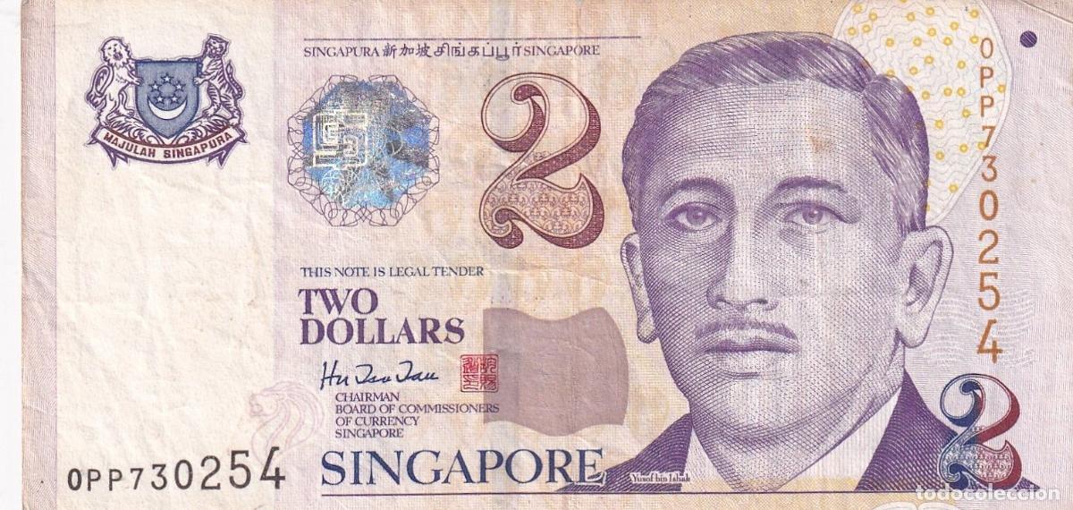 Billets internationaux: CRBX2270 BILLETE SINGAPUR 2 DOLARES MBC