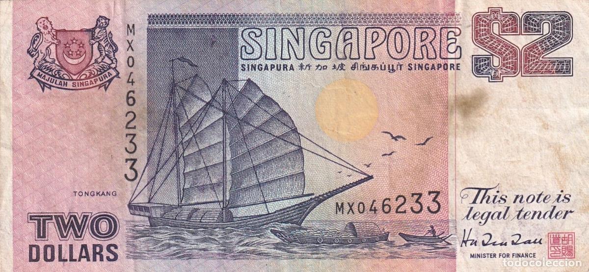 Billets internationaux: CRBX2275 BILLETE SINGAPUR 2 DOLARES MBC