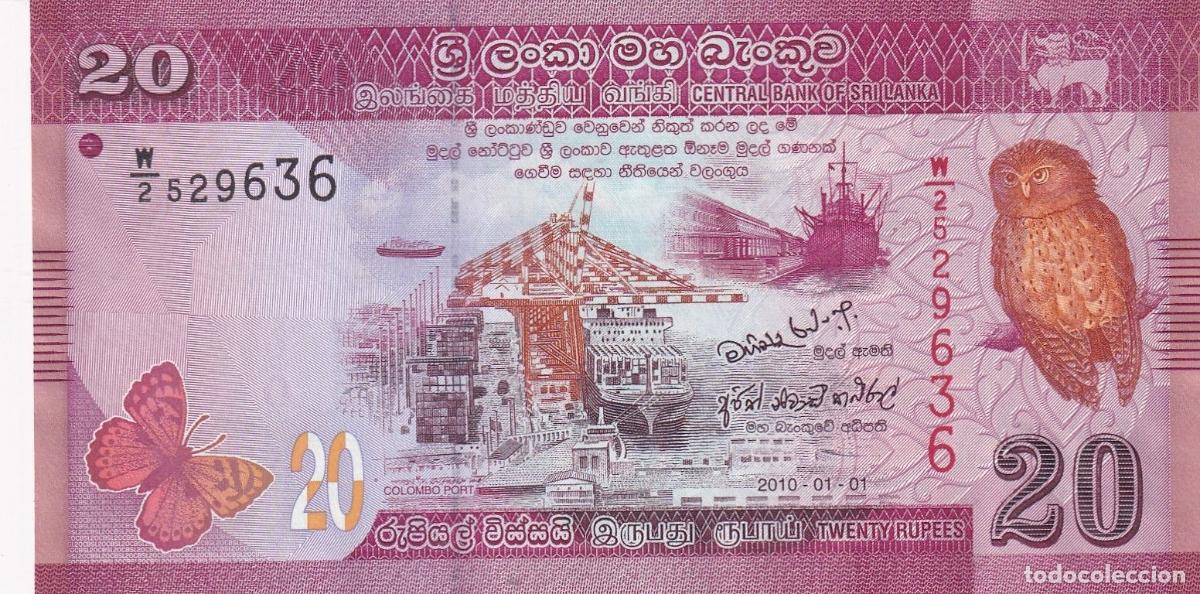 Billets internationaux: CRBX2280 BILLETE SRI LANKA 20 RUPIAS SIN CIRCULAR