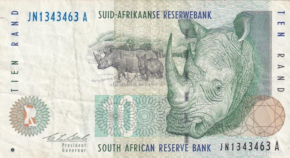 Billets internationaux: CRBX2284 BILLETE SUDAFRICA 10 RAND BC