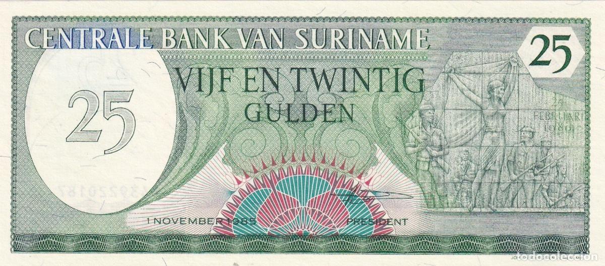 Billets internationaux: CRBX2298 BILLETE SURINAME 25 GULDEN 1985 SIN CIRCULAR