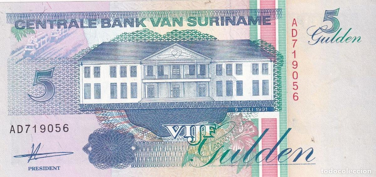 Billets internationaux: CRBX2299 BILLETE SURINAME 5 GULDEN 1991 SIN CIRCULAR