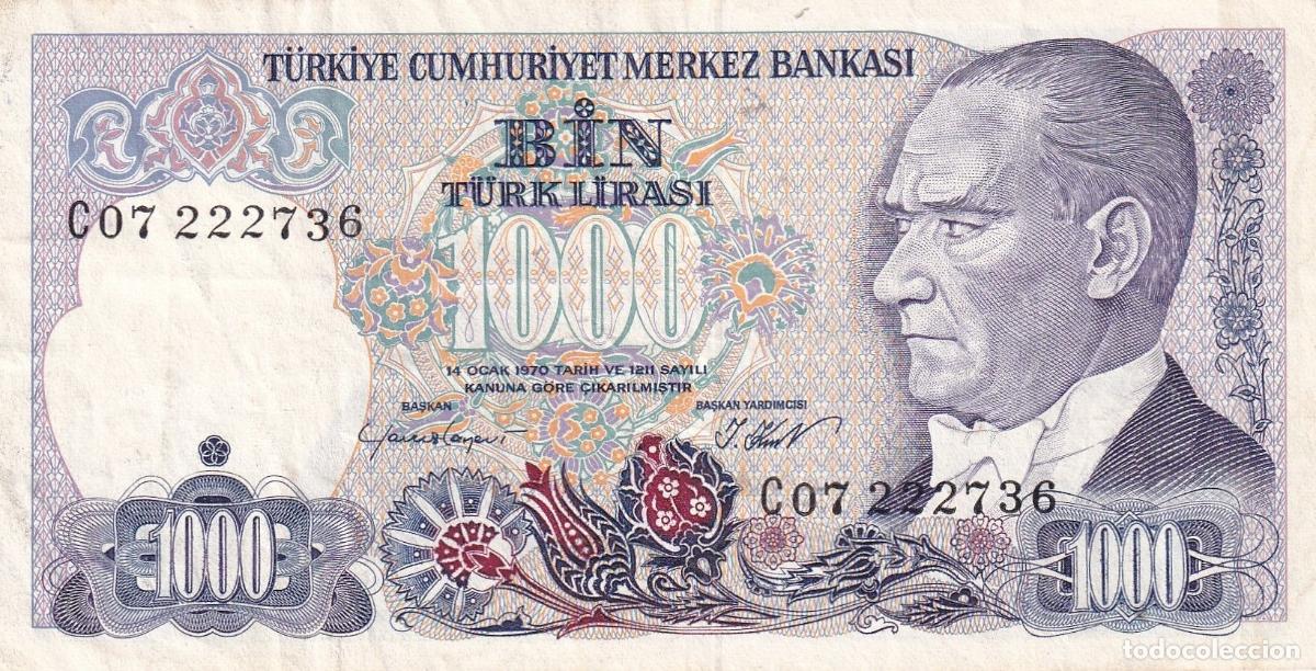 International Banknotes: CRBX2315 BILLETE TURQUIA 1000 LIRAS 1970 MBC