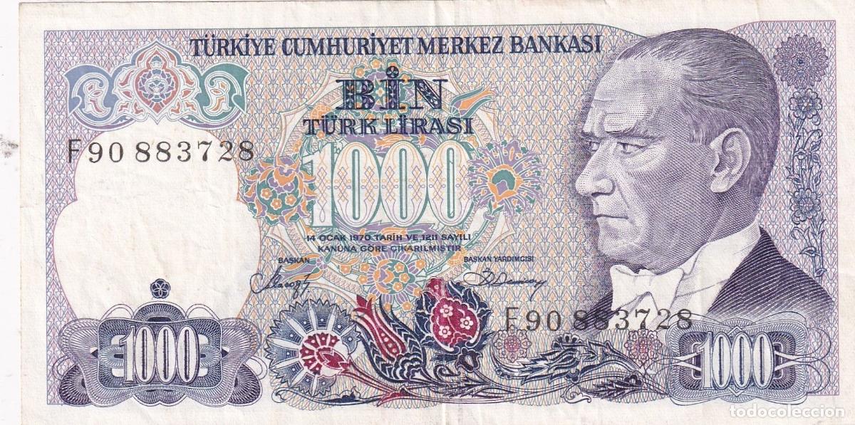 International Banknotes: CRBX2316 BILLETE TURQUIA 1000 LIRAS 1970 EBC
