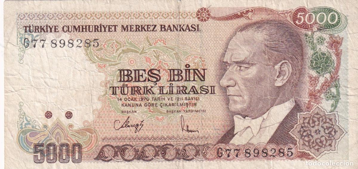 International Banknotes: CRBX2318 BILLETE TURQUIA 5000 LIRAS 1970 MBC