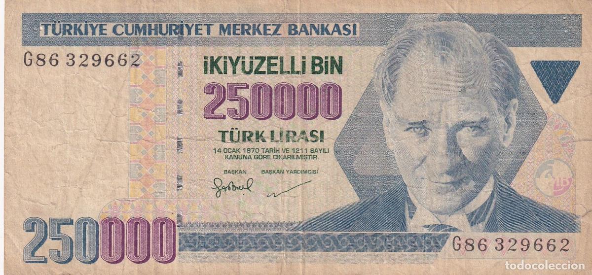 International Banknotes: CRBX2322 BILLETE TURQUIA 250000 LIRAS 1970 BC