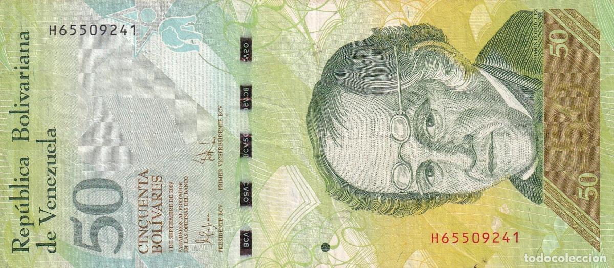 Banconote internazionali: CRBX2372 BILLETE VENEZUELA 50 BOLIVARES 2009 MBC