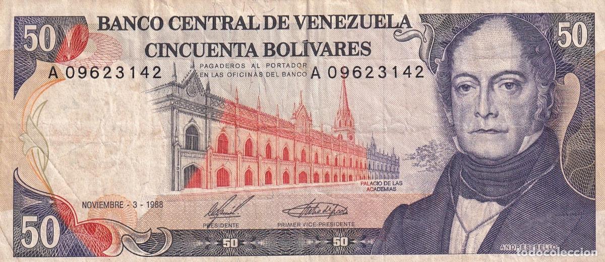 Banconote internazionali: CRBX2376 BILLETE VENEZUELA 50 BOLIVARES 1988 BC