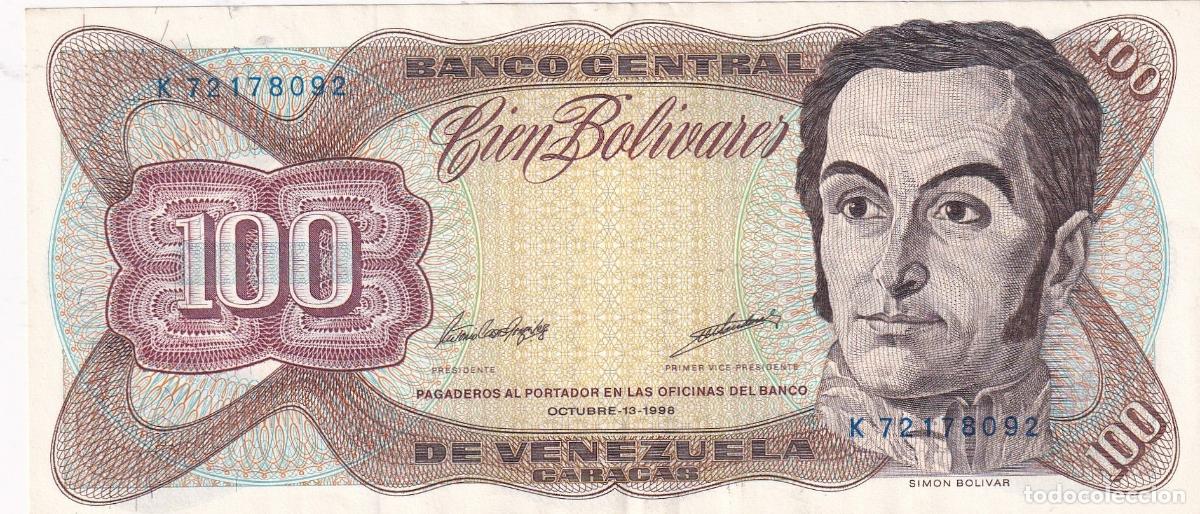 Banconote internazionali: CRBX2377 BILLETE VENEZUELA 100 BOLIVARES 1998 MBC