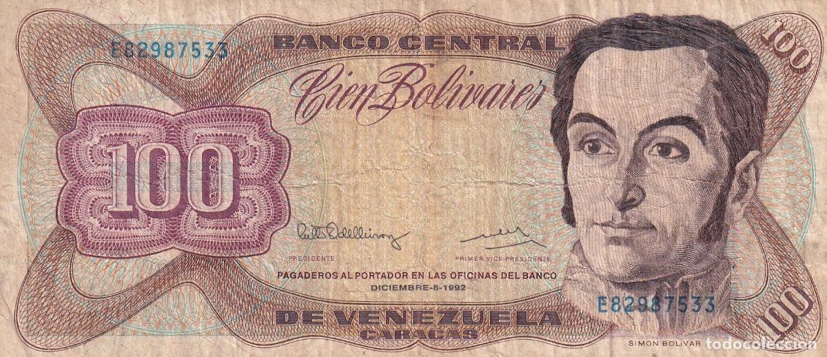 Banconote internazionali: CRBX2378 BILLETE VENEZUELA 100 BOLIVARES 1992 BC