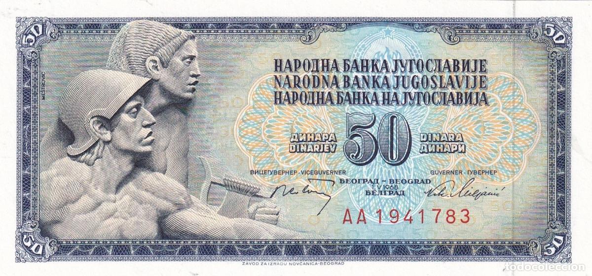 Banconote internazionali: CRBX2404 BILLETE YUGOSLAVIA 50 DINARAS 1968 SIN CIRCULAR