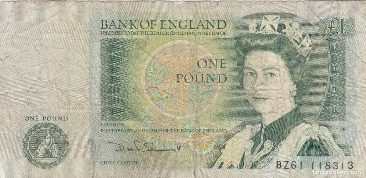 Banconote internazionali: CRBX0525 BILLETE INGLATERRA 1 LIBRA 1978-84 USADO