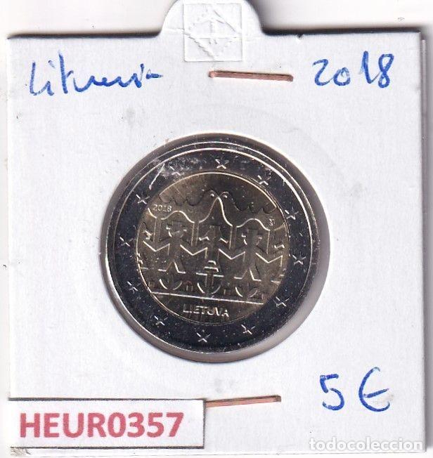 Billetes extranjeros: HEUR0357 MONEDA LITUANIA 2 EUROS 2018 (Canci&oacute;n y danza) - Foto 1