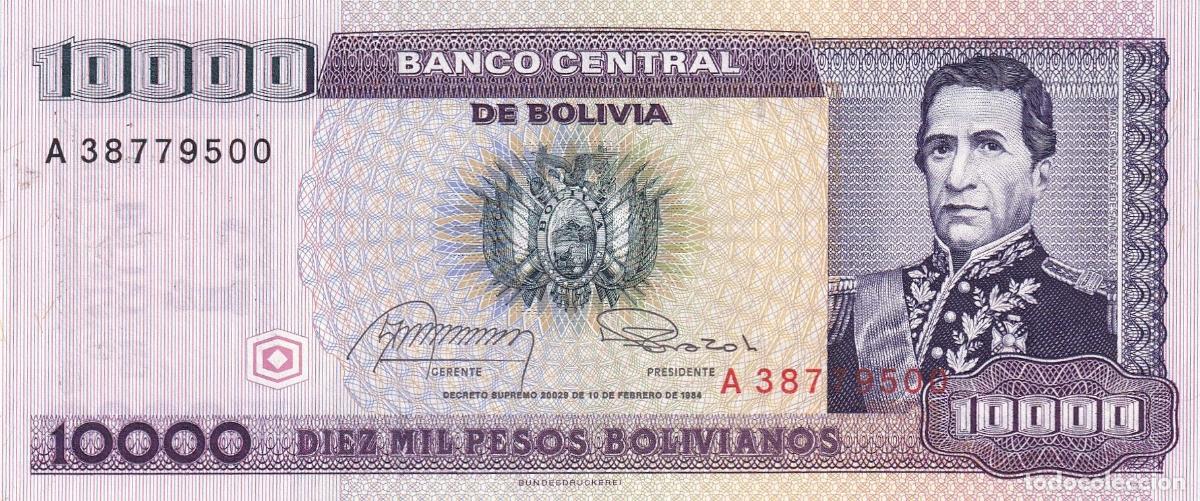 International Banknotes: CRBX1821 BILLETE BOLIVIA 10000 PESOS 1984 S/C-
