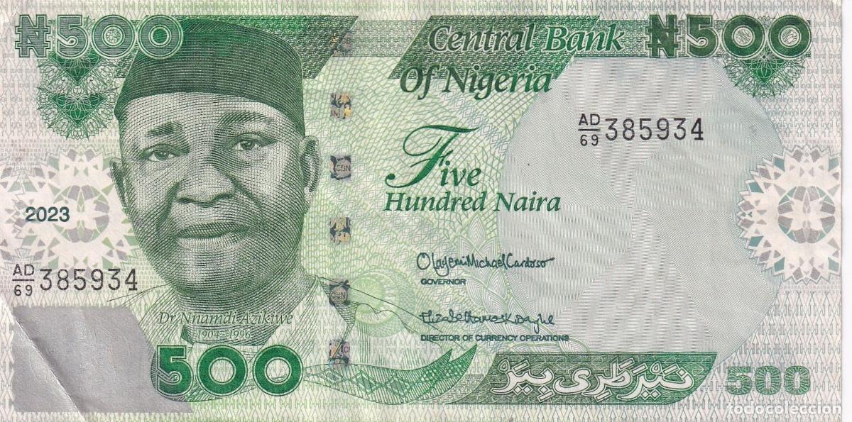 International Banknotes: CRBX1836 BILLETE NIGERIA 500 NAIRA 2023 MBC