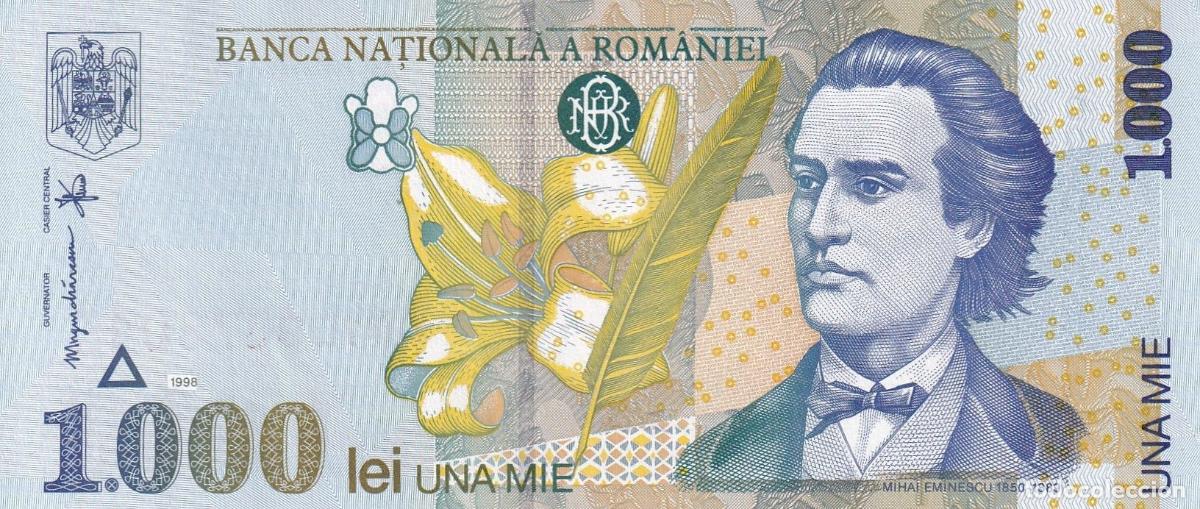 International Banknotes: CRBX1840 BILLETE RUMANIA 1000 LEI 1998 SIN CIRCULAR