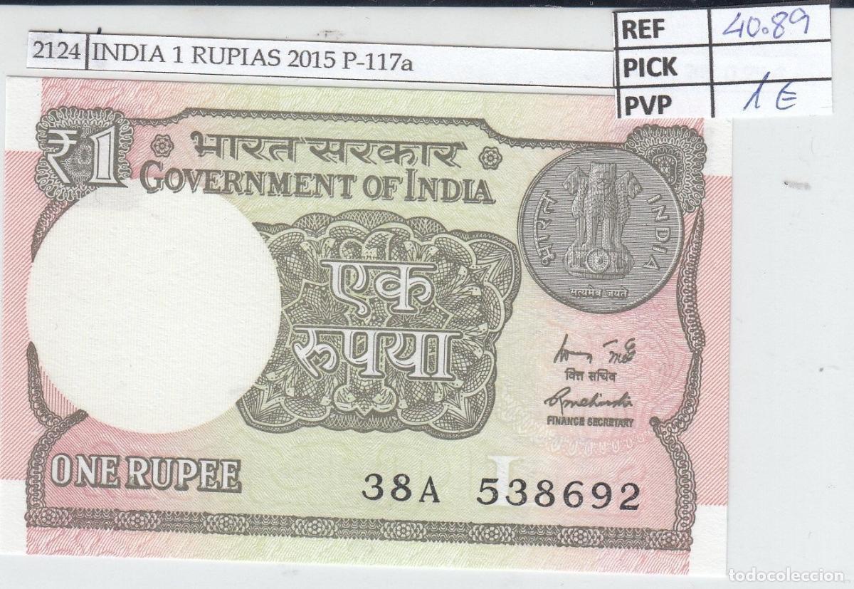 Billets internationaux: CRJ2124 BILLETE INDIA 1 RUPIAS 2015 P-117a