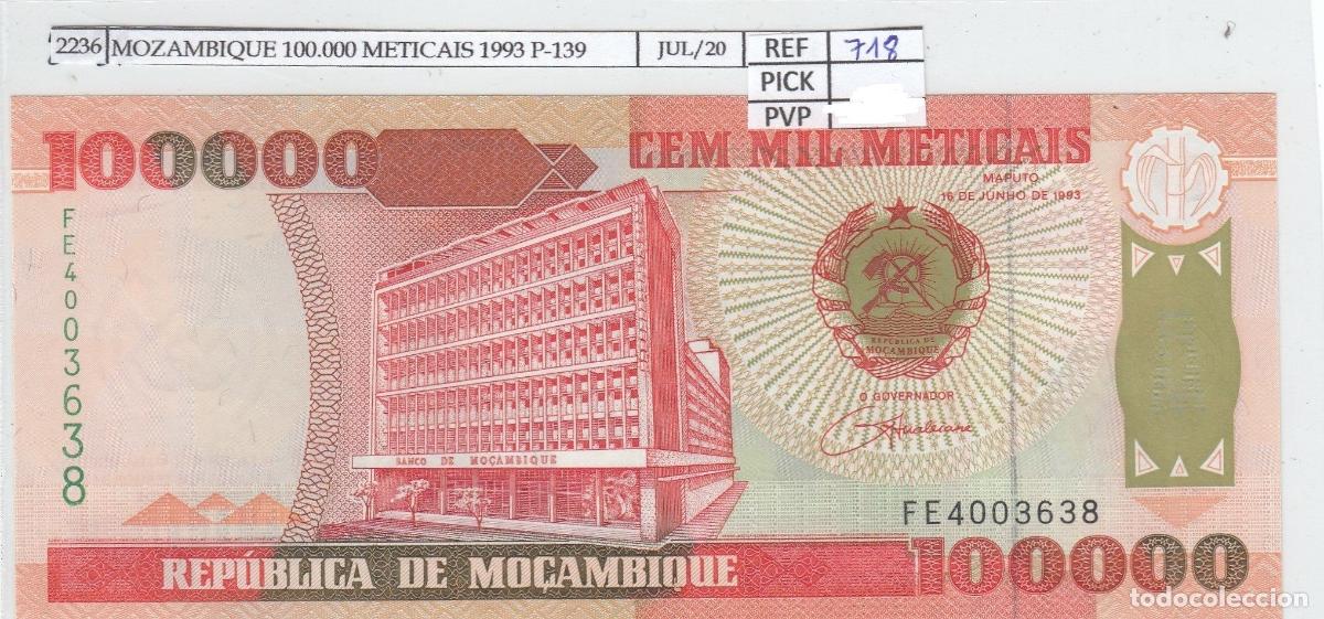 Internationale Banknoten: CRJ2236 BILLETE MOZAMBIQUE 100.000 METICAIS 1993 P-139 SIN CIRCULAR