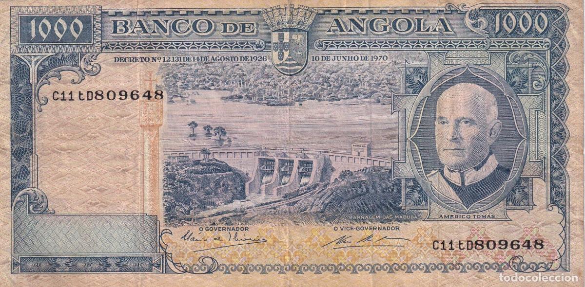 Internationale Banknoten: CRBX2507 BILLETE ANGOLA 1000 ESCUDOS 1970 USADO