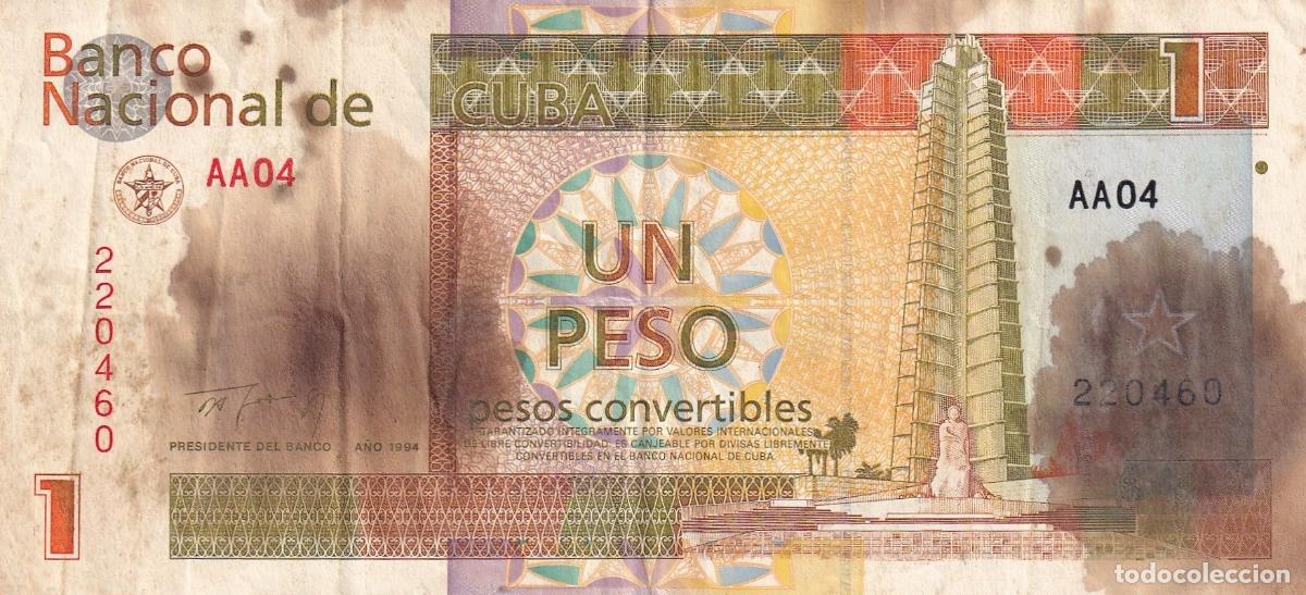 Internationale Banknoten: CRBX2517 BILLETE CUBA 1 PESO 1994 USADO