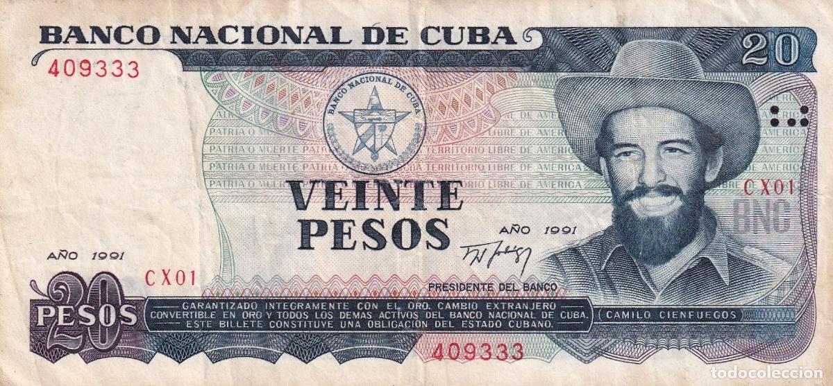 Internationale Banknoten: CRBX2518 BILLETE CUBA 20 PESO 1991 BC