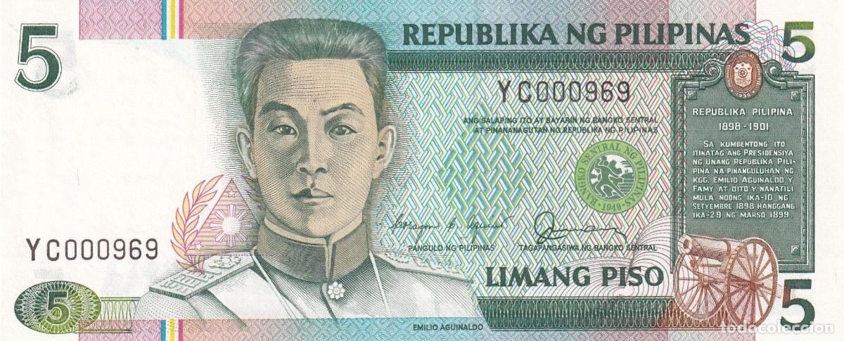 Internationale Banknoten: CRBX2521 BILLETE FILIPINAS 5 PISOS SIN CIRCULAR