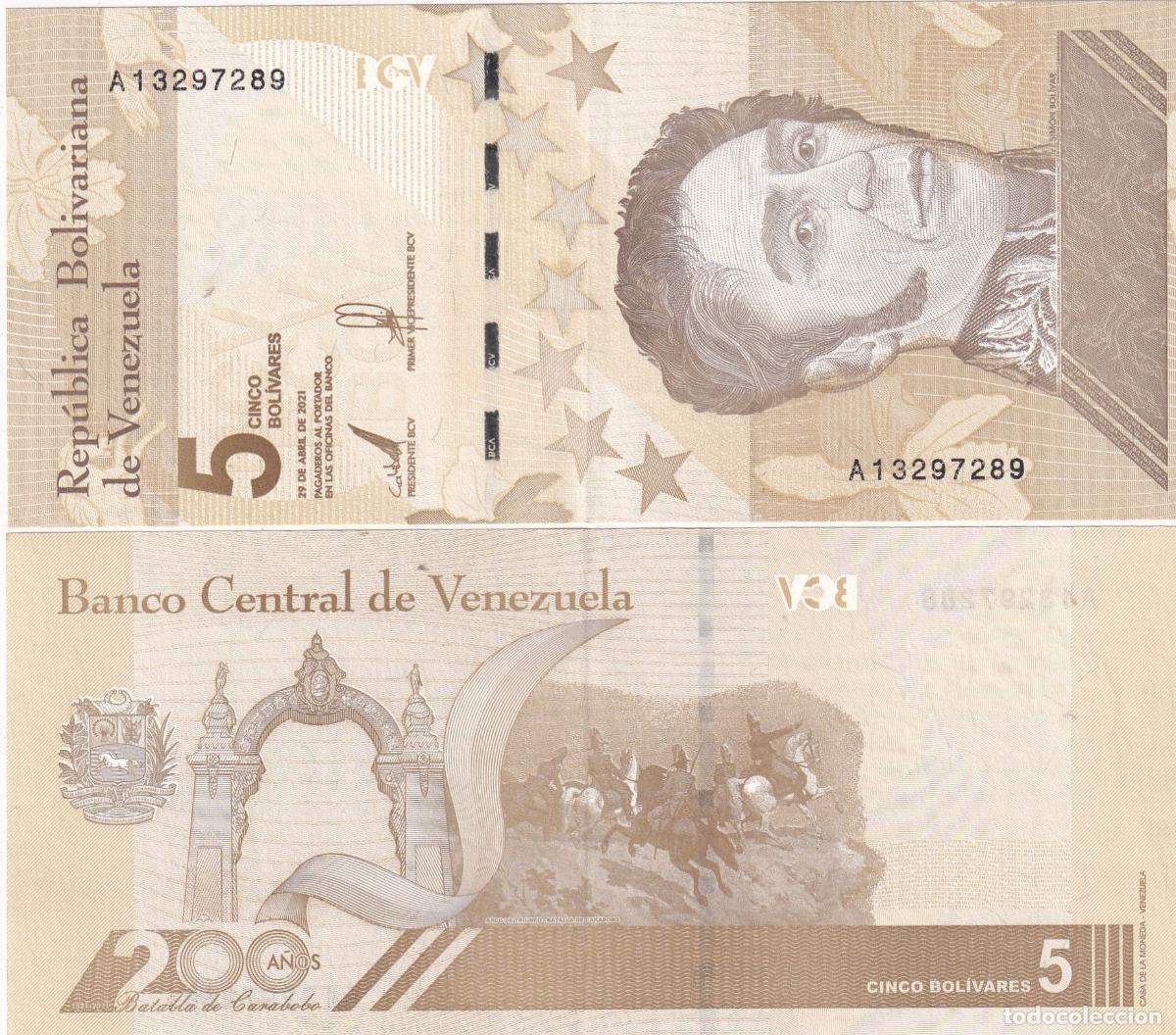Internationale Banknoten: CRBX2544 BILLETES VENEZUELA 5 BOLIVARES 2021 CON ERRORES SIN CIRCULAR
